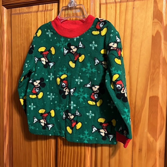 Boys size 3T Winter Mickey Mouse fleece PJ set *Sample* - Picture 2 of 7
